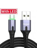 Кабел USB към Type C 25 сантиметра с Led подсветка